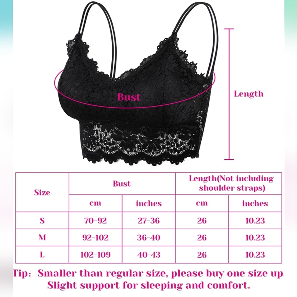 ๐ 5/$30 Lace Camisole Bralette - Picture 2 of 5